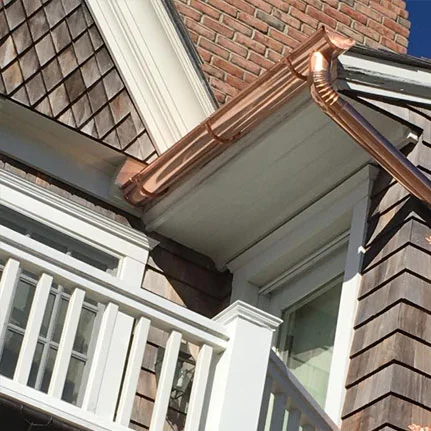 copper gutter installation Yaphank ny